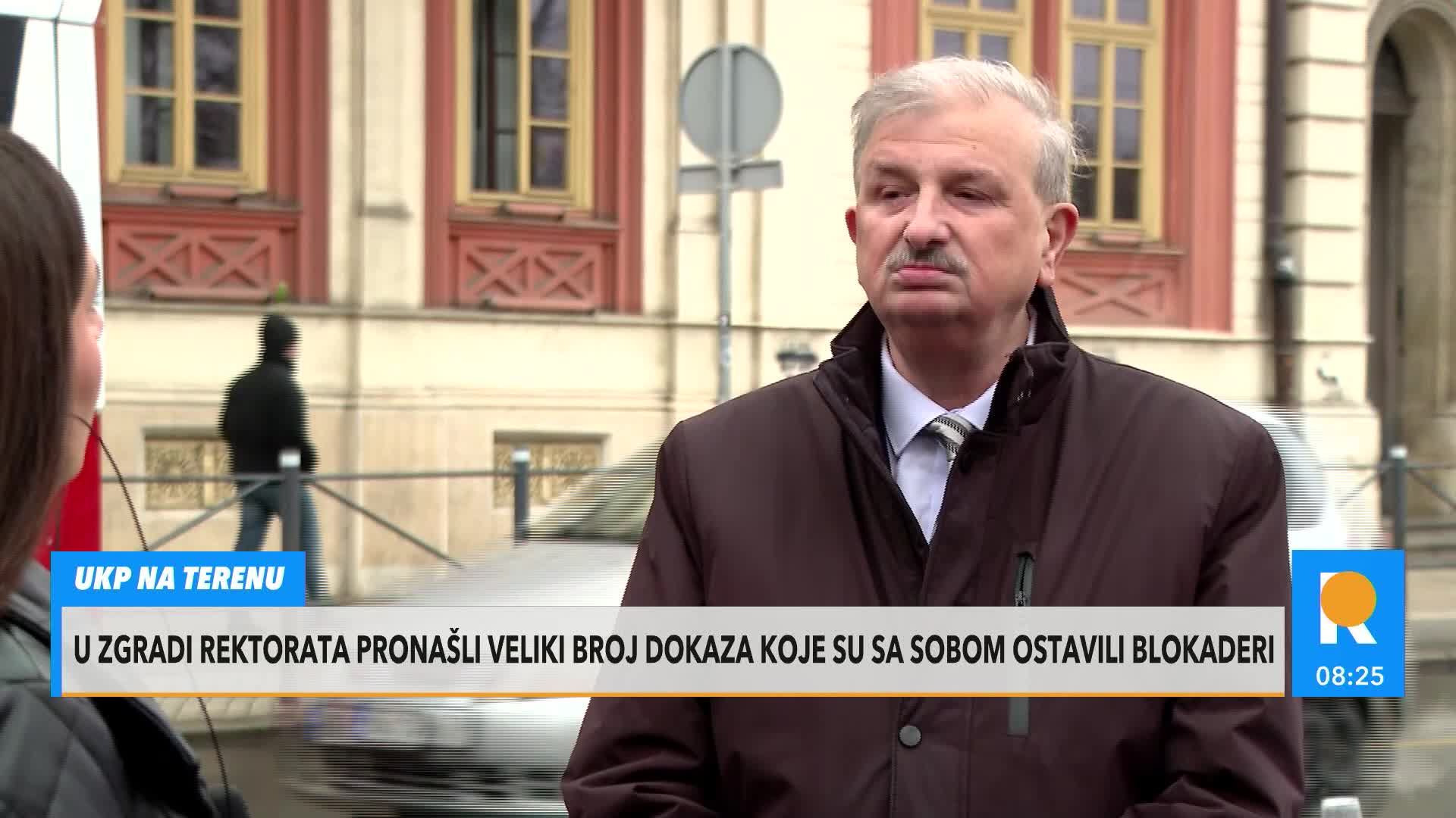 Ljuban Karan on Blockaders Surrounding the Rectorate Building