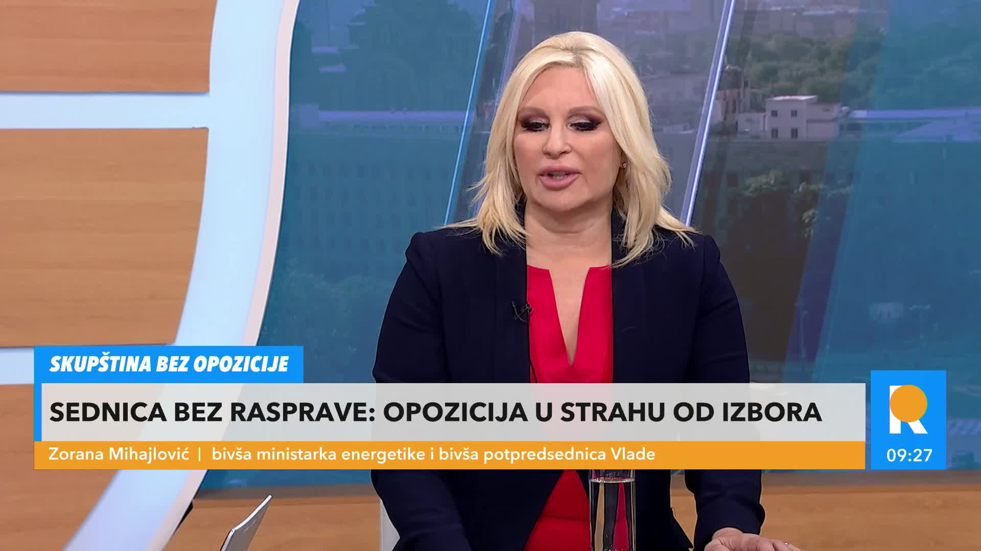 Zorana Mihajlović for Kurir TV on the opposition's absence from the Assembly: "They haven't been coming to sessions for months"