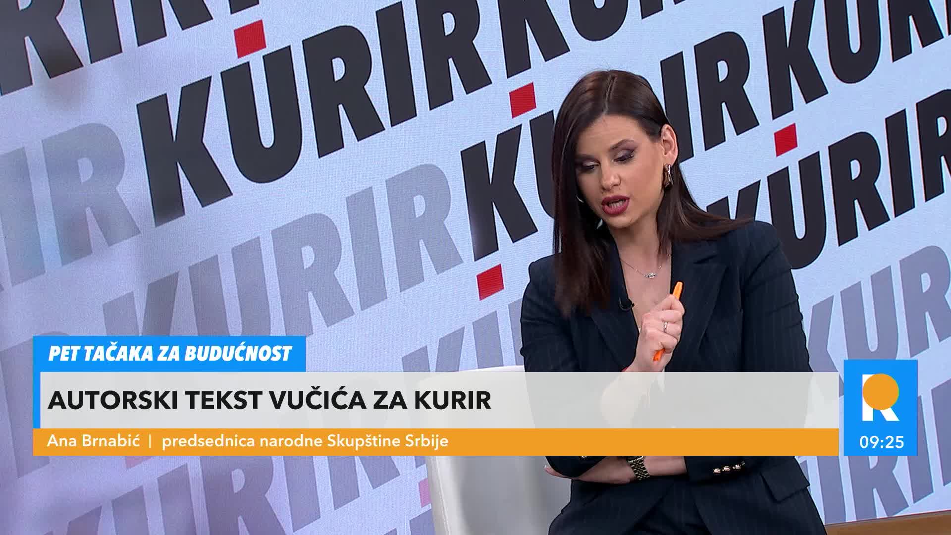 Ana Brnabić on Vučić's Vision and Upcoming Challenges for Kurir: "This is a Roadmap for Serbia's Future"