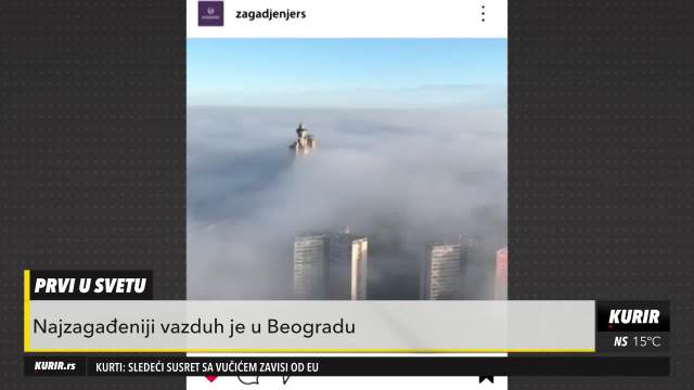 LJUDE BOLI GLAVA, POVRAĆAJU, TEŠKO DIŠU: Zagađenje vazduha u Beogradu OPASNO PO ZDRAVLJE