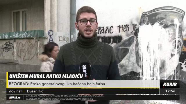 UNIŠTEN MURAL RATKA MLADIĆA